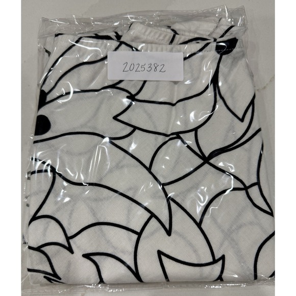 Giorgio Fiorlini Faux Wrap Skirt Womens Medium Linen Blend Black‎ & White Floral - Picture 7 of 7